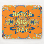 Levendige wensen: heb een mooie dag Art Print Desi Muismat (Voorkant)