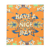 Levendige wensen: heb een mooie dag Art Print Desi Notitieblok (Voorkant)