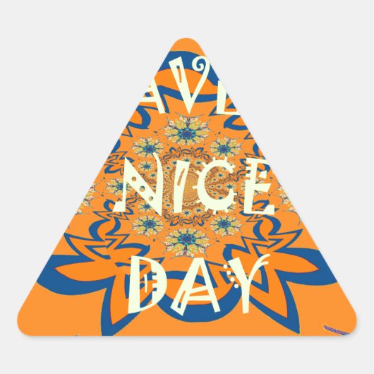 Levendige wensen: heb een mooie dag Art Print Desi Sticker (Voorkant)