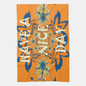 Levendige wensen: heb een mooie dag Art Print Desi Theedoek (Verticaal)