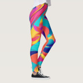 Levendige Wervelende Abstracte Kunst Leggings (Rechts)