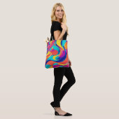 Levendige Wervelende Abstracte Kunst Tote Bag (Op model)
