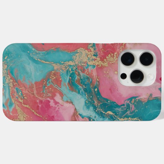 Levendige wervelende kleuren met gouden accenten Case-Mate iPhone case (Achterkant (horizontaal))