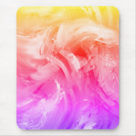 Levendige wervelende lichte kleuren muismat