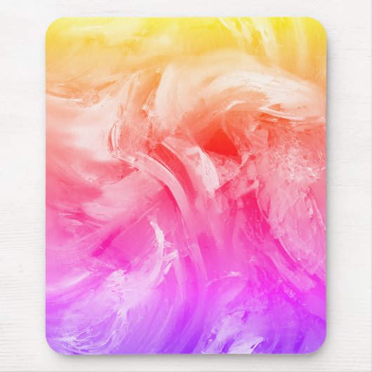 Levendige wervelende lichte kleuren muismat (Voorkant)