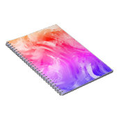 Levendige wervelende lichte kleuren notitieboek (Rechterzijde)