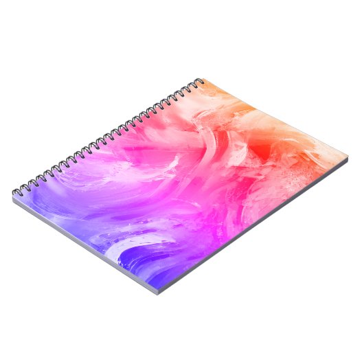 Levendige wervelende lichte kleuren notitieboek (Linkerzijde)