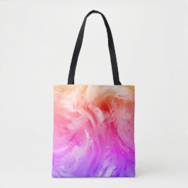 Levendige wervelende lichte kleuren tote bag