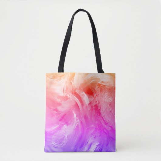 Levendige wervelende lichte kleuren tote bag (Voorkant)