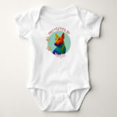 Levendige Wervelende Quilled Bull Terrier Hondenpo Romper (Voorkant)