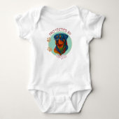 Levendige Wervelende Quilled Rottweiler-hond Portr Romper (Voorkant)