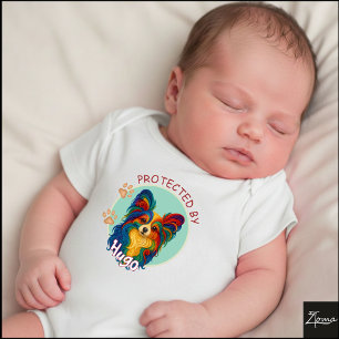 Levendige Wervelende Quilling Papillon Hond Portre Romper