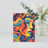 Levendige werveling van emoties briefkaart (Staand voorkant)