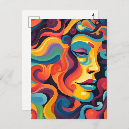 Levendige werveling van emoties briefkaart (Voorkant / Achterkant)