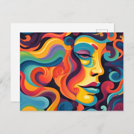 Levendige werveling van emoties briefkaart (Voorkant / Achterkant)