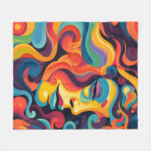 Levendige werveling van emoties fleece deken (Voorkant (Horizontaal))