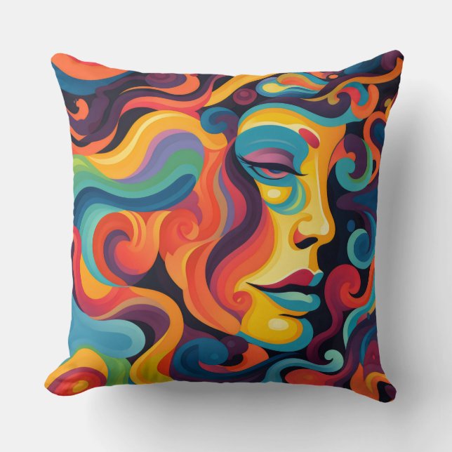 Levendige werveling van emoties kussen (Voorkant)