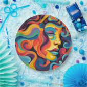 Levendige werveling van emoties papieren bordje (Feest)