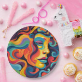 Levendige werveling van emoties papieren bordje (Feest)