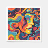 Levendige werveling van emoties servet (Voorkant)