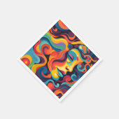 Levendige werveling van emoties servet (Hoek)