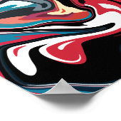 Levendige werveling van gedurfde contrasterende kl poster (Hoek)