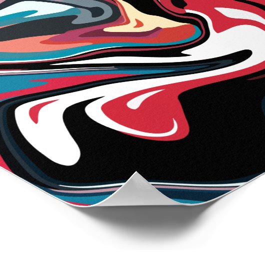 Levendige werveling van gedurfde contrasterende kl poster (Hoek)