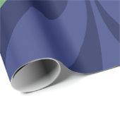 Levendige werveling van groen, geel en blauw cadeaupapier (Rol Hoek)