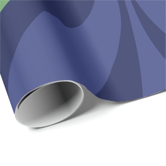 Levendige werveling van groen, geel en blauw cadeaupapier (Rol Hoek)