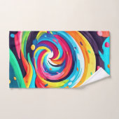 Levendige werveling van kleuren Abstracte kunst Bad Handdoek (Handdoek)