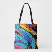 Levendige wervelingen All-Over Print Abstracte Can Tote Bag (Voorkant)