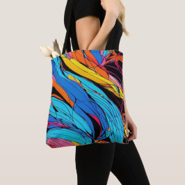Levendige wervelingen All-Over Print Abstracte Can Tote Bag
