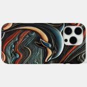 Levendige wervelingen Dolfijn Relief Case-Mate iPhone Case (Achterkant (horizontaal))