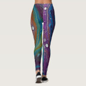 "LEVENDIGE WERVELINGEN: EEN BOEIEND MARMEREND DIPO LEGGINGS (Achterkant)