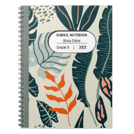 Levendige wetenschap in Sinaasappel en groen Notitieboek