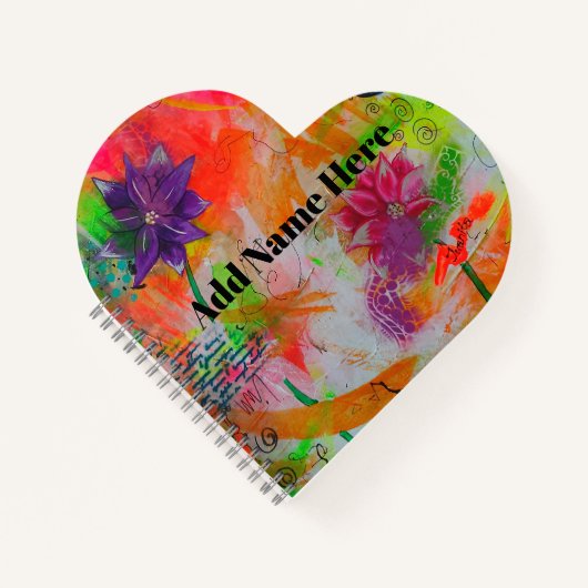 Levendige Whimsische Tuin Gloed Notitieboek (Voorkant)