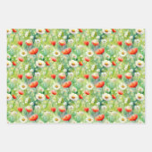 Levendige Wildbloemen Elegante Waterverf Inpakpapier Vel (Voorkant 2)