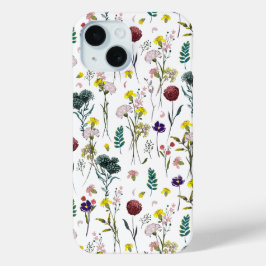 Levendige Wilde Bloem iPhone 15 Case