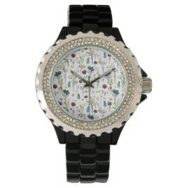 Levendige Wilde Bloem Horloge