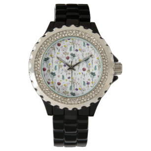 Levendige Wilde Bloem Horloge