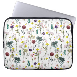Levendige Wilde Bloem Laptop Sleeve