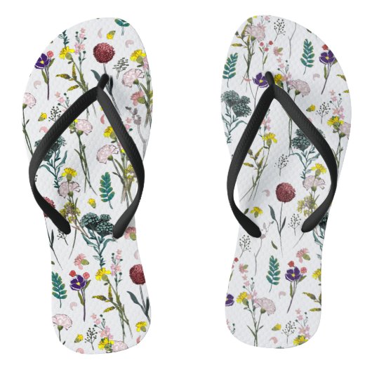 Levendige Wilde Bloem Teenslippers (Voetbed)