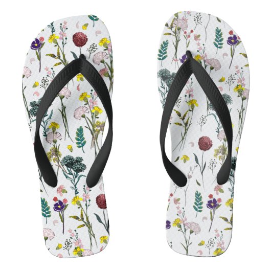 Levendige Wilde Bloem Teenslippers (Voetbed)