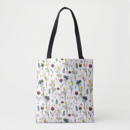 Levendige Wilde Bloem Tote Bag