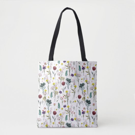 Levendige Wilde Bloem Tote Bag (Voorkant)