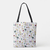 Levendige Wilde Bloem Tote Bag (Achterkant)