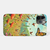 Levendige Wilde Bloem Vlinder Vreugde Design Case-Mate iPhone Case (Achterkant (horizontaal))