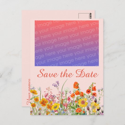 Levendige Wilde Bloemen Briefkaart (Voorkant / Achterkant)