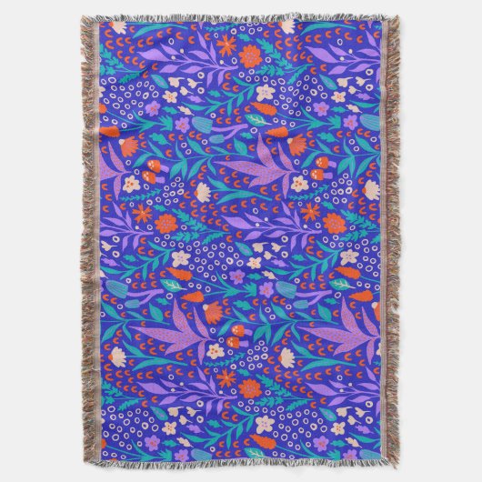 Levendige wilde bloemen deken (Voorkant Verticaal)