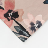 Levendige wilde bloemen Elegant waterverf roze mod Fleece Deken (Hoek)
